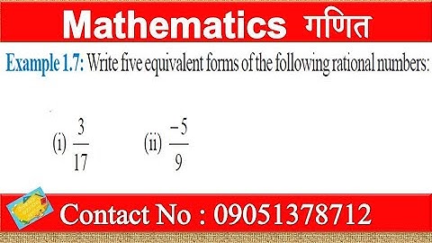 write five equivalent forms of the following rational numbers | write five rational numbers
