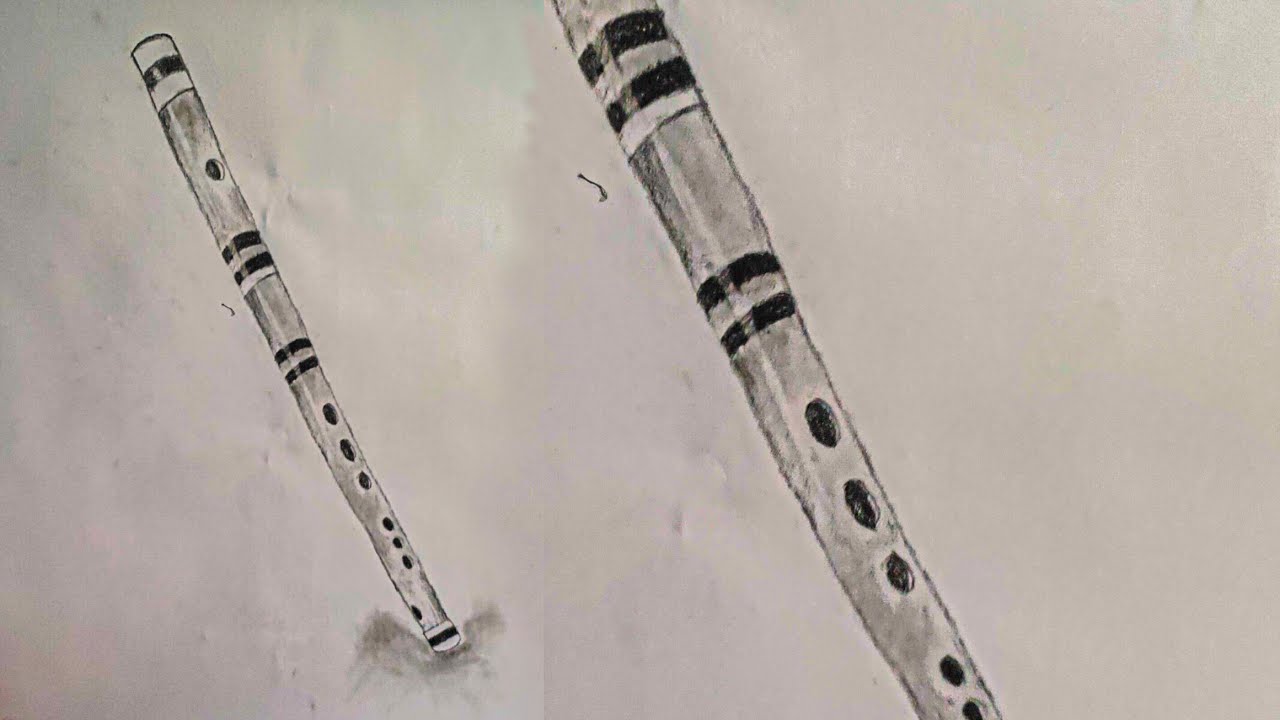 How To Draw Flute Step By Step Flute Drawing Easy YouTube