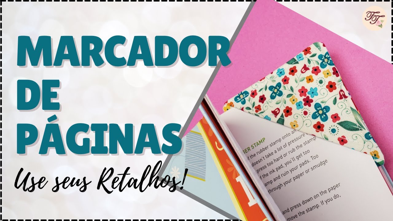 Marcador de Livro usando retalhos | Tutorial de Costura passo a passo