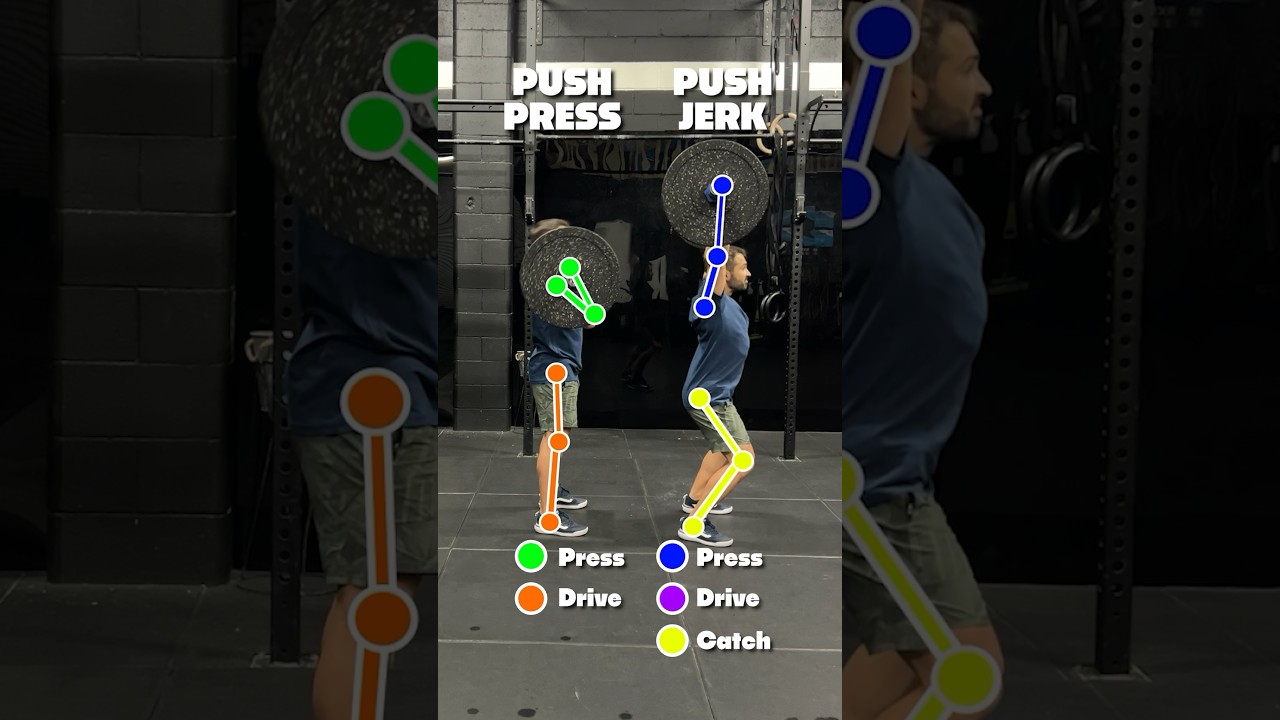 Push Press vs. Push Jerk #crossfit #weightlifting