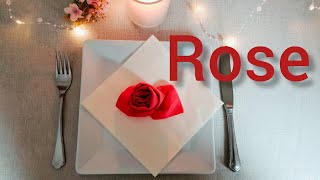 How to Fold EASY a Napkin into a ROSE
