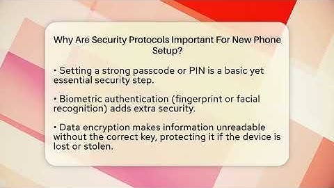Why Are Security Protocols Important For New Phone Setup? - Phone Fix and Features