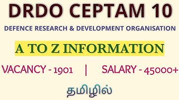 DRDO CEPTAM 10 Recruitment Notification 2022 - A to Z Information in Tamil