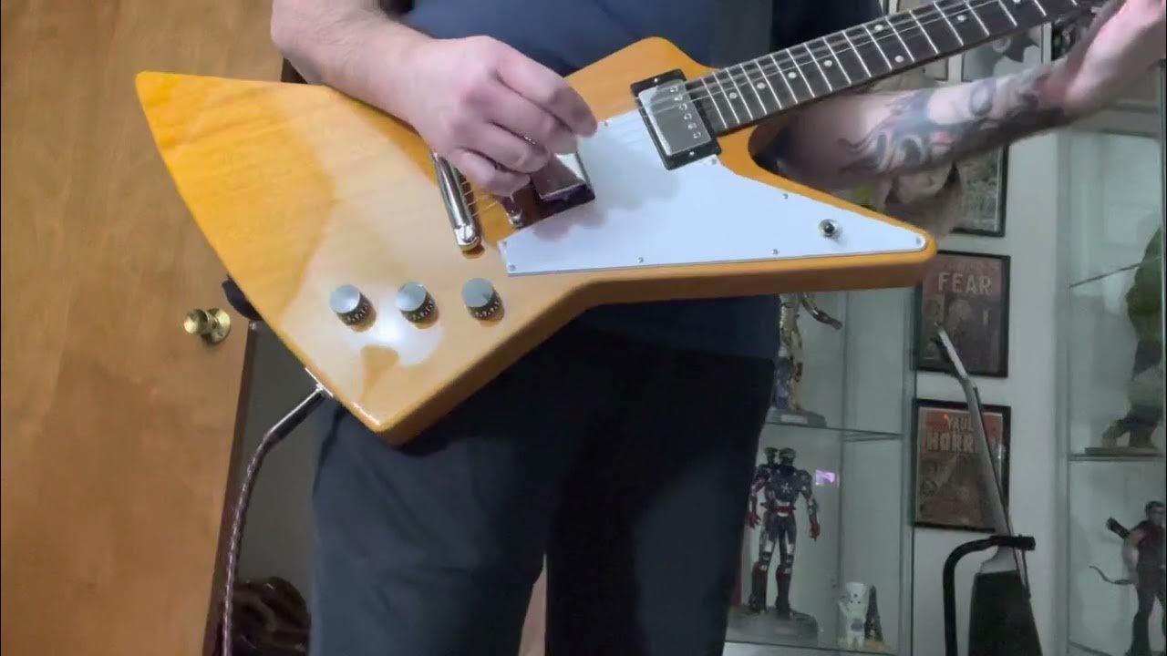 Metallica Ride the Lightning on a 2022 Gibson Explorer in Antique