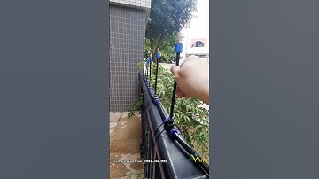 Béc phun sương uốn cong được chân tê nối nhanh với ống phun sương PE 8MM