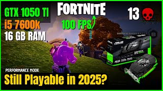 Fortnite on GTX 1050 Ti + i5 7600K | Performance Mode | 13 Kills Solo