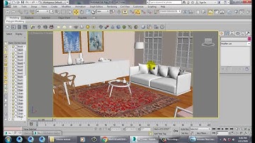 Tutorial on Modeling, Texturing and Lighting a 3d interior in 3dsmax ( Part 7)