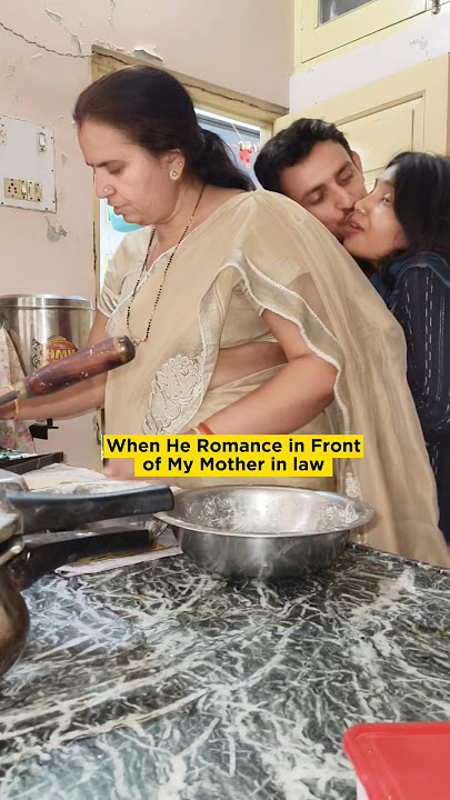 When He Romance in Front of Mother in law 😉🙈 #shorts #cute #romance #miluandpara