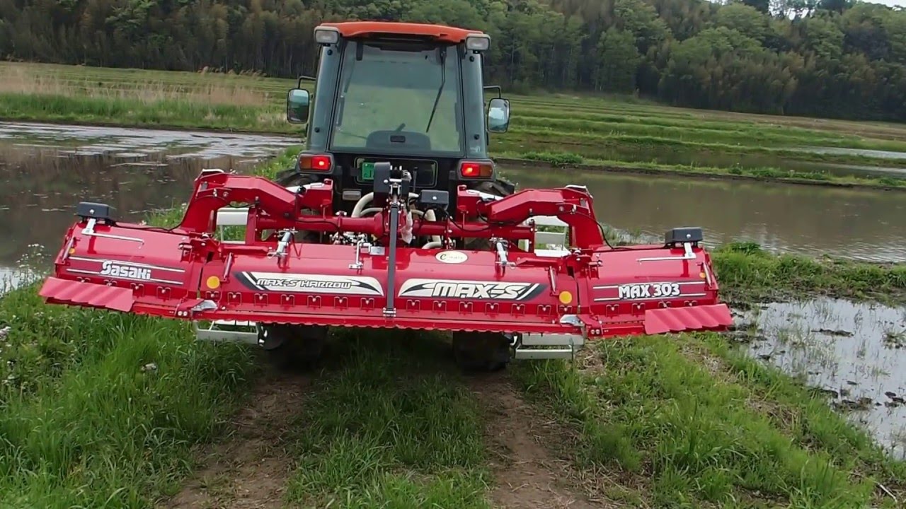 ササキ　ハロー 　ウイングハロー　2400 　電動開閉 ササキ ウイングハロー 開閉 - YouTube