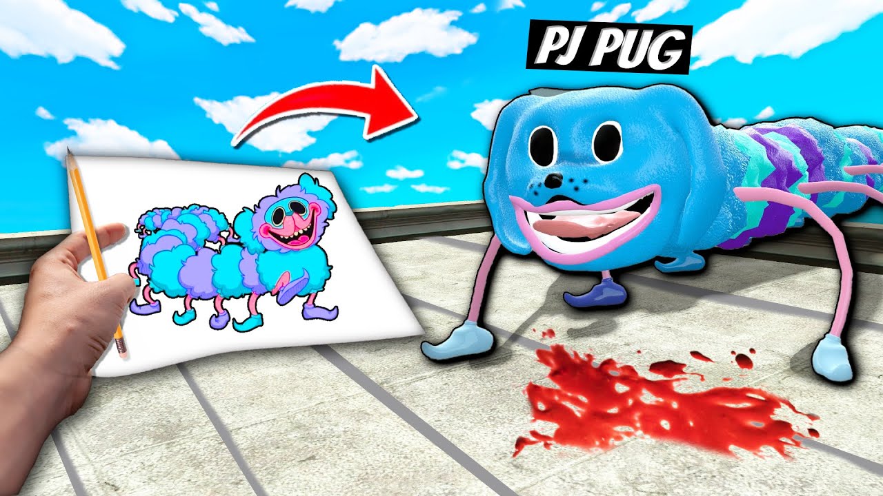 PLAYING AS PJ PUG-A-PILLAR MOD!!!  Poppy Playtime Chapter 2 (Mods) 