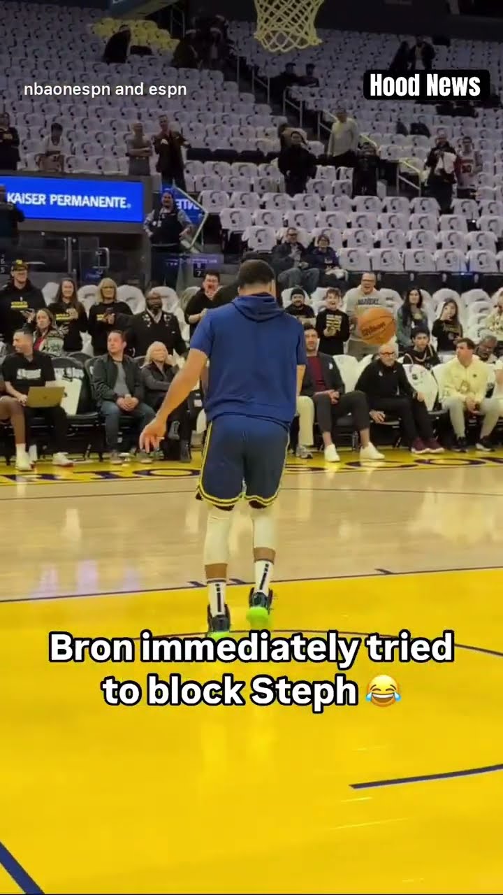 He tried to block Steph #hoodnews #lebronjames #stephencurry #lakers #warriors #omg #how #wow #lol