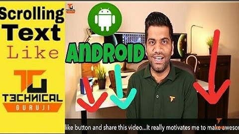 How to Add Scrolling text Like Technical Guruji With Mobile