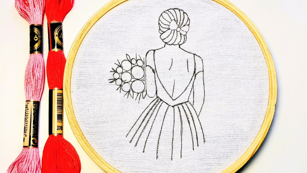 VERY EASY AND BEAUTIFUL 3D FLOWER GIRL HAND EMBROIDERY DESIGN FOR ...