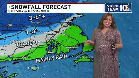 Coastal storm brings heavy rain, snow north on Tuesday