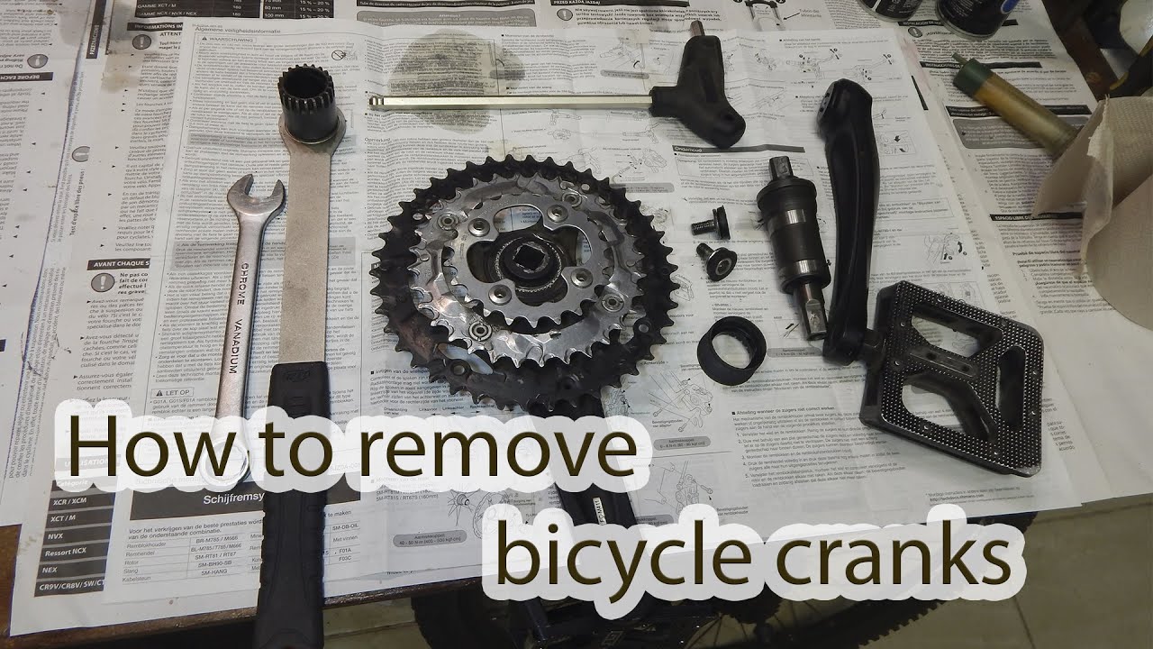 How to remove bicycle cranks and bottom bracket by yourself. YouTube