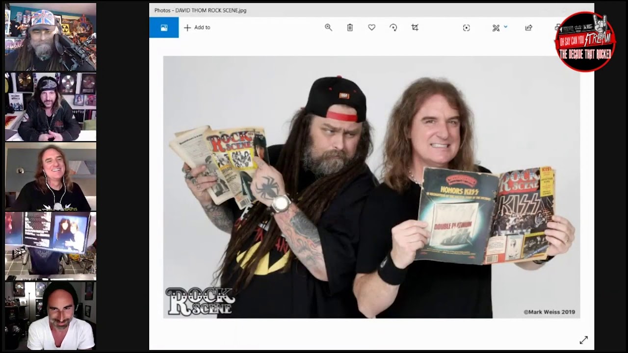 P.J. Farley and Steve Brown of Trixter and Jason McMasters  of Dangerous Toys  with Mark Weiss