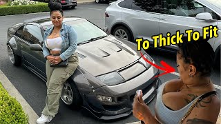 She Couldn't Fit In My Car😅 “I’m Too Thick For This Little A** Car”