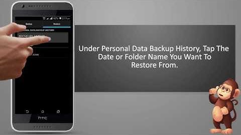 HTC HOW TO Restore data, media, and apps from your storage on  smart phones user guide support