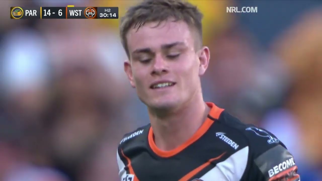 West Tigers vs Eels Round 4  Justin Olam moments 2024