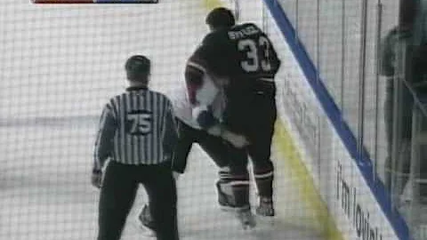 Dustin Byfuglien vs Steve Downie Feb 17, 2009