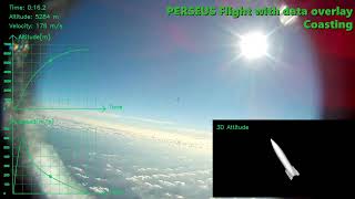 PERSEUS Rocket flight on-board video with telemetry