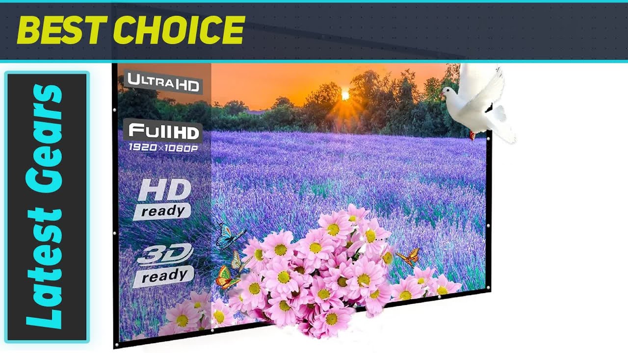 WRLSUN 300 Inch Big Size Portable Outdoor Projector Screen for Ultimate Movie Nights!