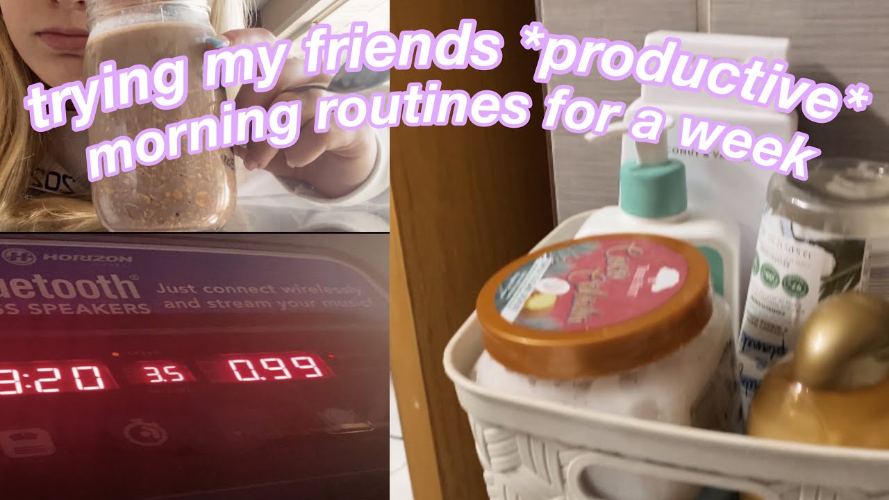 trying my friends *productive* morning routines - YouTube