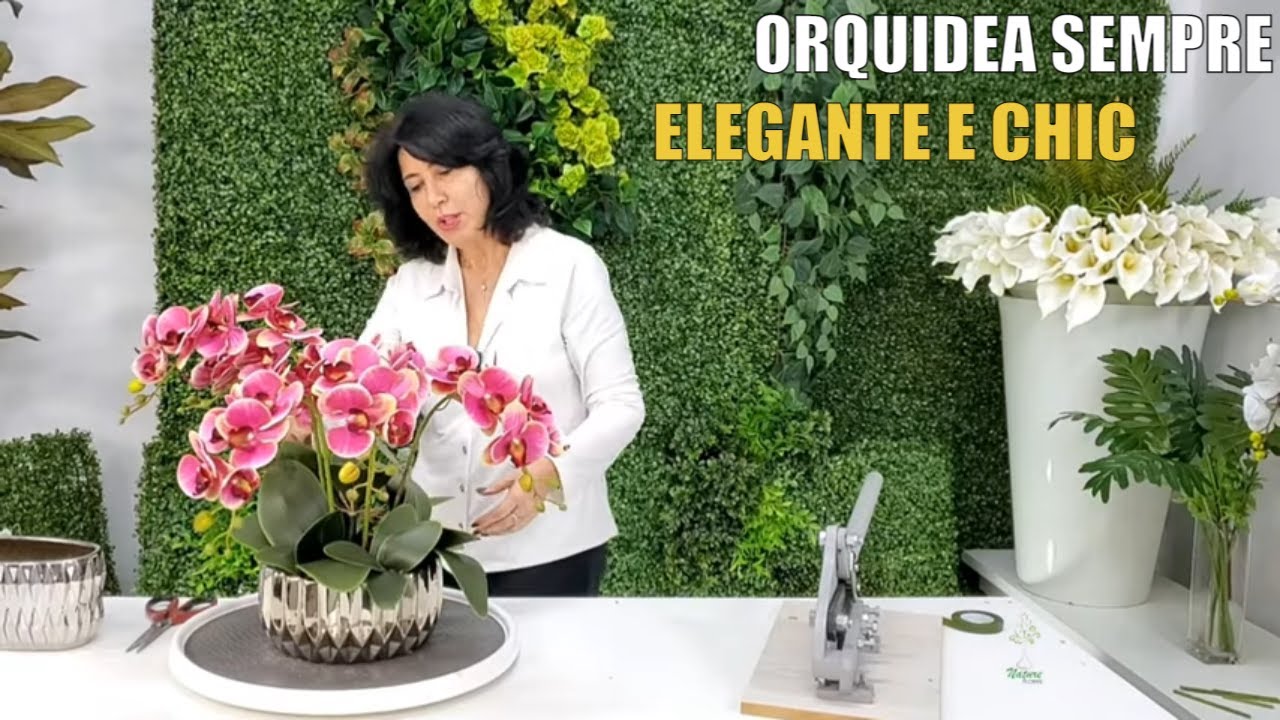 COMO FAZER UM LINDO ARRANJO DE ORQUIDEAS ARTIFICIAIS