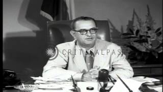 Texas Senator Lyndon B. Johnson speaks about industrial and agricultural growth i...HD Stock Footage