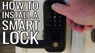 How to install a smart door lock and setup the smartphone app - smonet fingerprint, keypad, IC card