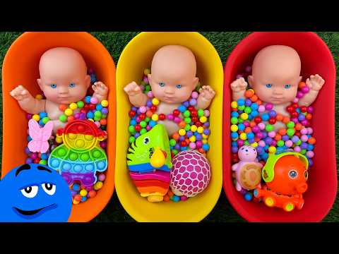 Cute Three Dolls Bath Time Rainbow Color Beads & Candys | 109 | Ghentalin