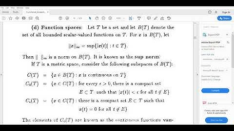 Normed space example .. continue