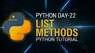 day -22 List methods in python#telugu #python #programming #list #listmethods