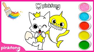 Pinkfong and Baby shark Doo Doo Doo - POPULAR Coloring Pages for Kids