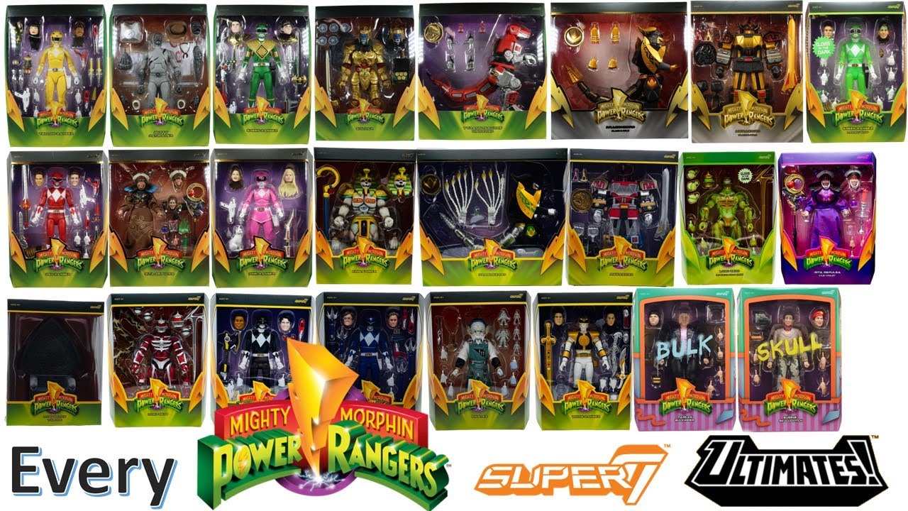 Every Super7 Ultimates Mighty Morphin Power Rangers MMPR Wave 5 Bulk and Skull