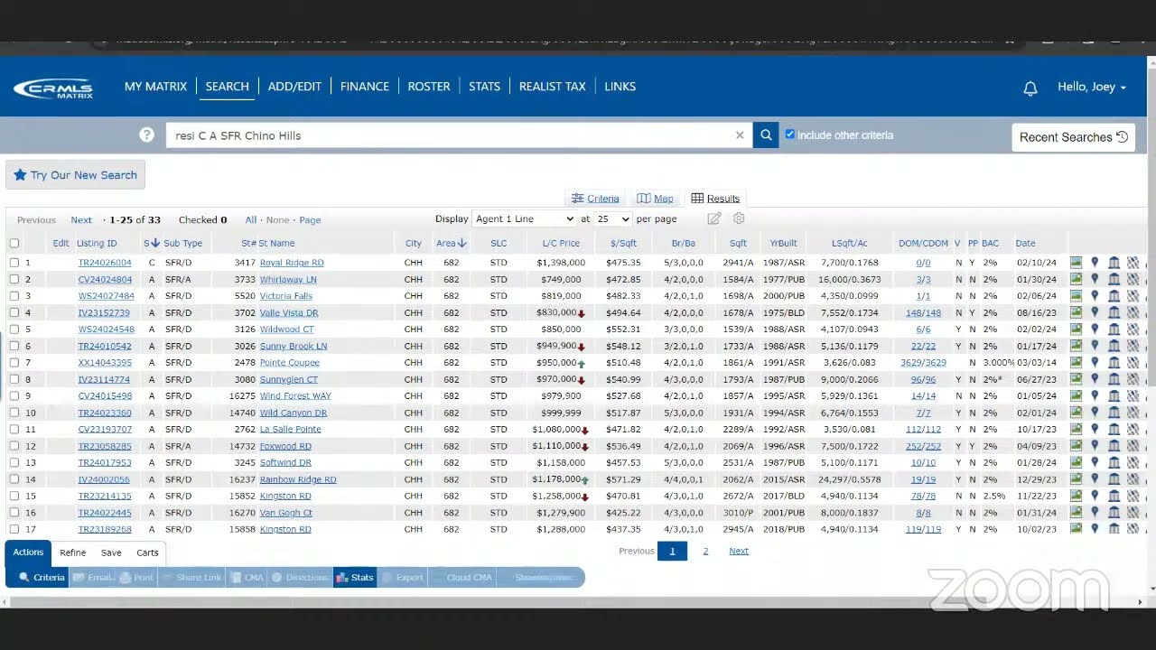 Matrix: Managing Search Results