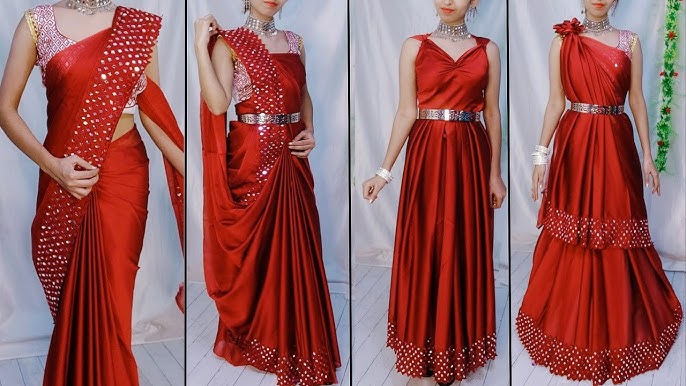 How to wear a saree like a gown for party  Dolly Jain Saree Draping styles  