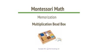 Montessori Math 08-10 Multiplication Bead Box - A