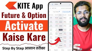Kite App me Future and Option Kaise Activate Kare | How to Activate Future Option Segment in Zerodha