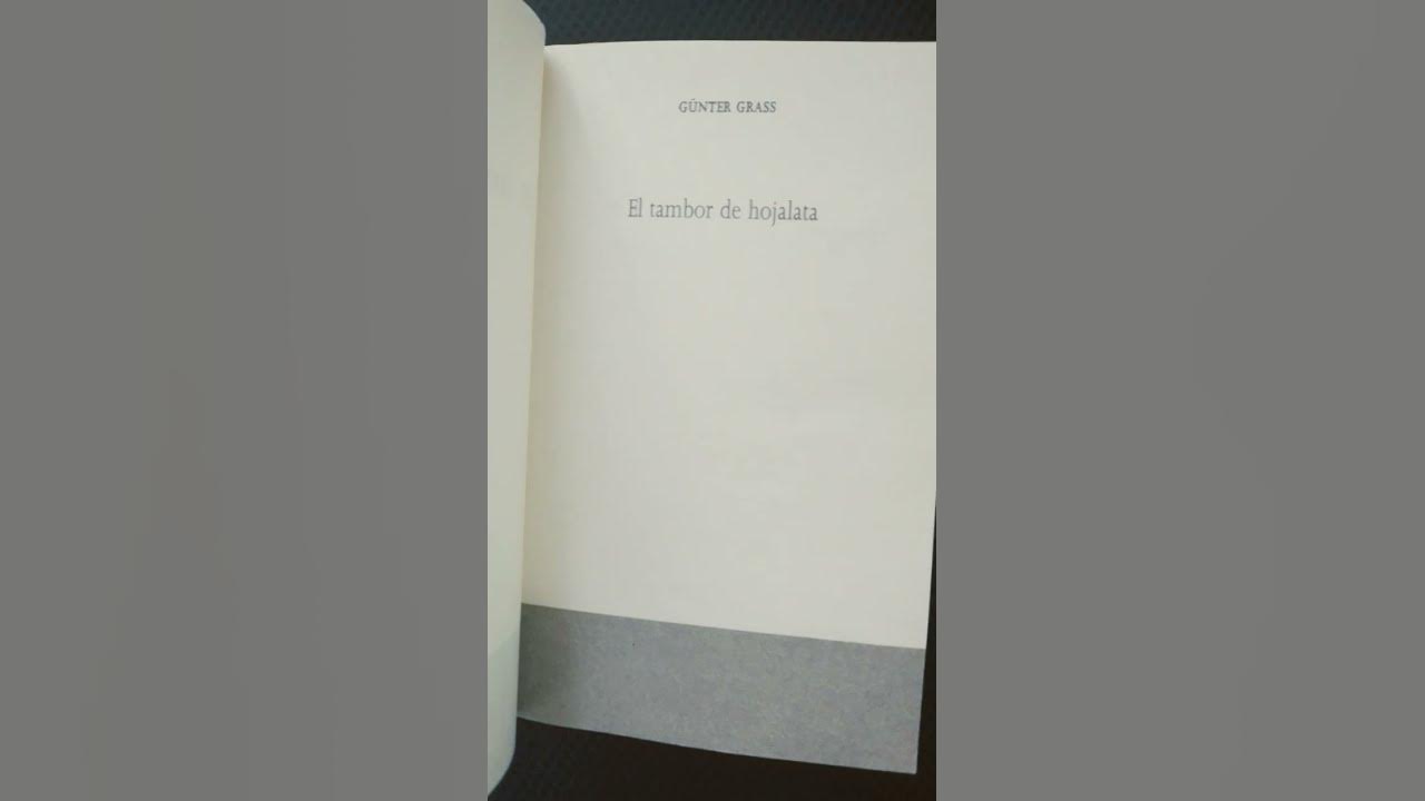 El tambor de hojalata Günter Grasa Punto de lectura #shorts #literatura