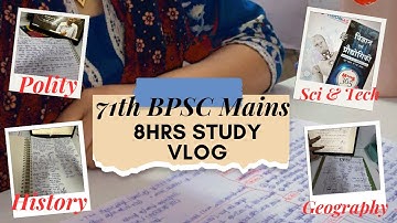 BPSC Mains Study Vlog 📚 | How I Study 8 Hrs a Day for 71st BPSC #bpscmains #bpscmains2025 #bpsc 