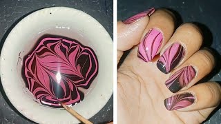 Top 5 water marble nail art | water marble Nails | water marble nail art step by step #nailart2024