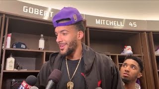 Donovan Mitchell trolls Rudy Gobert and gets asked if he switched over to Nike and more!