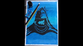 Lord shiva drawing with oil pastels for beginners // Step by Step