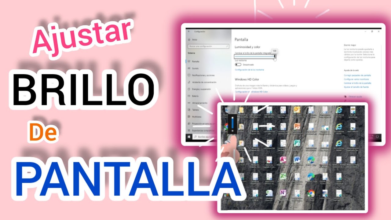 Como SUBIR El BRILLO A Mi PC Como BAJAR El BRILLO De Mi PC AJUSTAR como subir el brillo a mi pc como bajar el brillo de mi pc ajustar