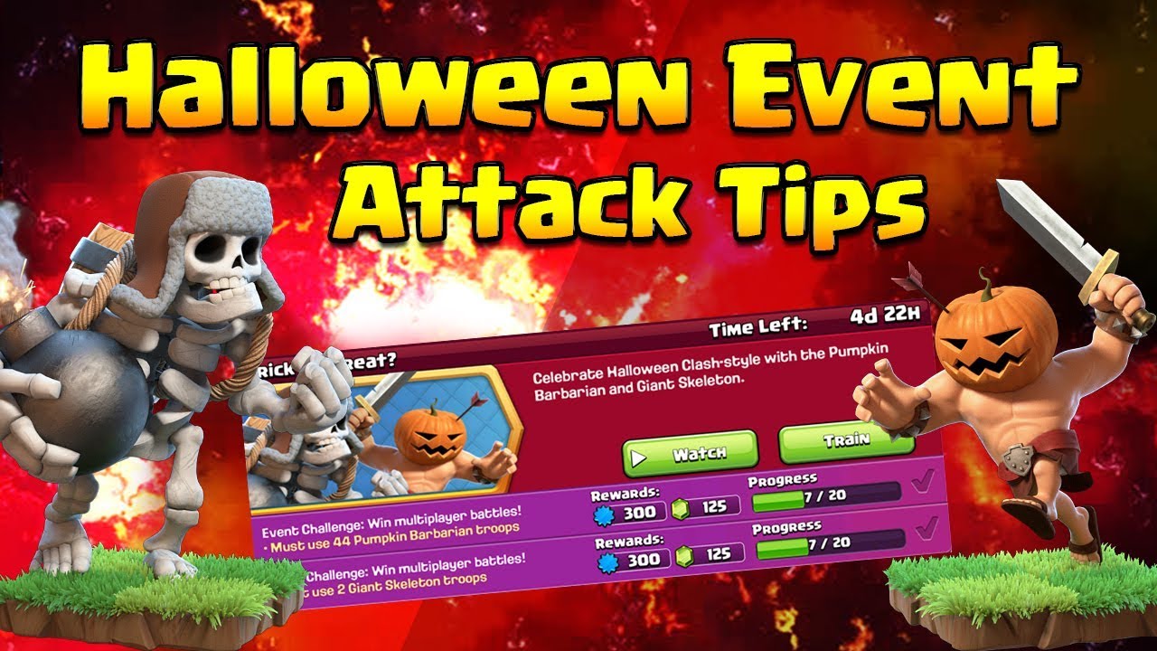Halloween Event Clash of Clans Attack Tips ! Wow Free 250 Gems !! YouTube