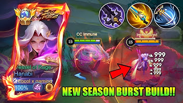GLOBAL HANABI NEW SEASON FULL DAMAGE BURST BUILD!!🔥 100% BROKEN!! ( MUST TRY! ) - MLBB