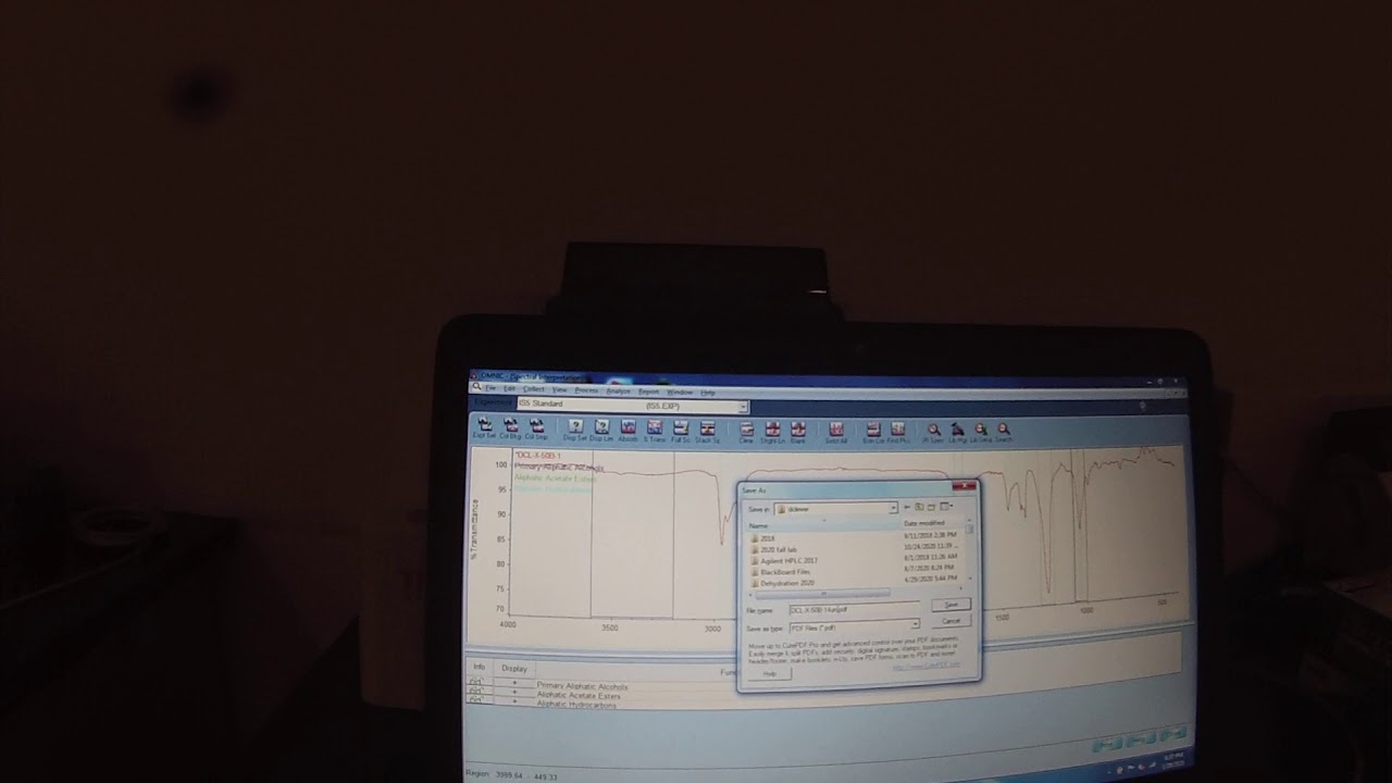 Ester IR spectrum