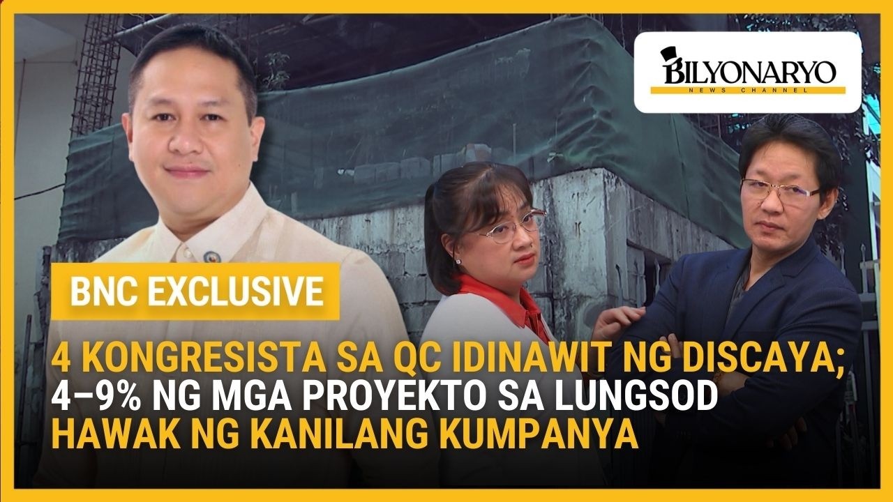 4 kongresista sa QC idinawit ng Discaya; 4–9% ng mga proyekto sa lungsod hawak ng kanilang kumpanya
