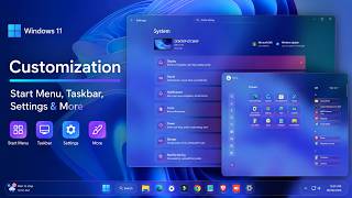 Customization Window 11 | Start menu, Taskbar, Setting & More